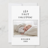 babysの初めてのクリスマスエレガントの描木の写真 シーズンカード (正面)
