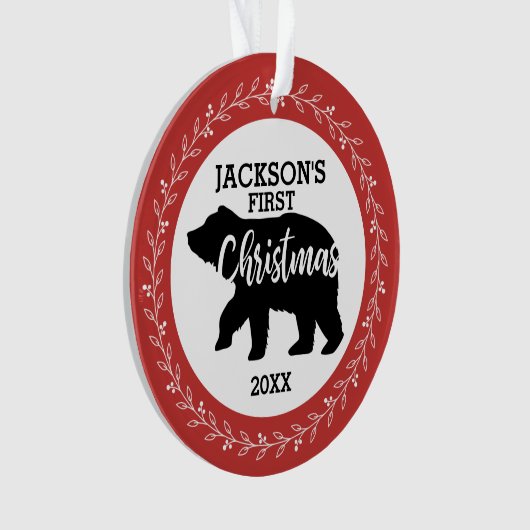 Babysの初めてのクリスマス写真 オーナメント (正面)