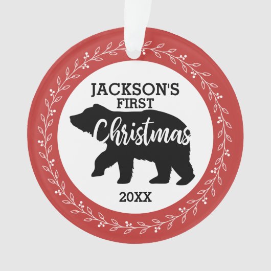 Babysの初めてのクリスマス写真 オーナメント (正面)