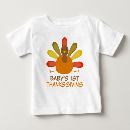 Babysの第1感謝祭のトルコの休日のティー ベビーTシャツ (正面)