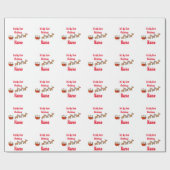 Babys初めてのクリスマスパーソナライズされたgiftwrap ラッピングペーパー (フラット)