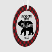 Babys初めてのクリスマスフォトセラミックオーナメント オーナメント (正面)