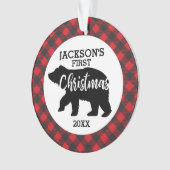 Babys初めてのクリスマスフォトセラミックオーナメント オーナメント (正面)