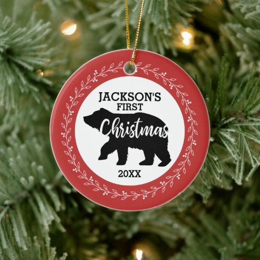 Babys初めてのクリスマスフォトセラミックオーナメント セラミックオーナメント (ツリー)