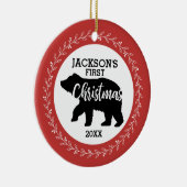 Babys初めてのクリスマスフォトセラミックオーナメント セラミックオーナメント (右)