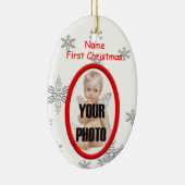Babys初めてのクリスマスフォトフレームオーナメント セラミックオーナメント (右)