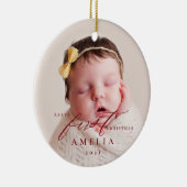Babys初めてのクリスマスベビー統計セラミックオーナメント セラミックオーナメント (右)