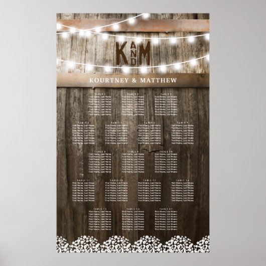 Babys 素朴 Breathの17台結婚座席表 ポスター (正面)