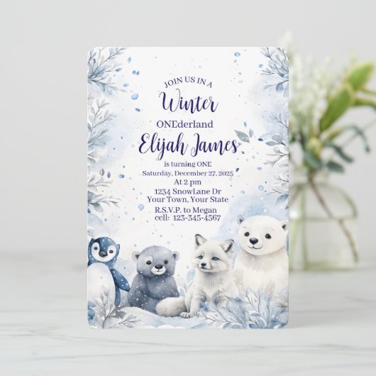 Baby's 1st Birthday Invitation  シーズンカード (スタンド正面)