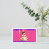 baby's 1st birthday invitation car 名刺 (スタンド正面)