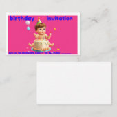 baby's 1st birthday invitation car 名刺 (正面/裏面)