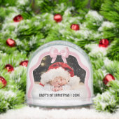 Baby's 1st Christmas Bow Snow Globe - Pink (クリスマス)