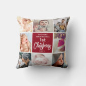 Baby's 1st Christmas Photo Collage Keepsake クッション (裏面)