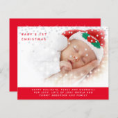 Babys 1st Christmas PHOTO Year In Review Letter (正面/裏面)