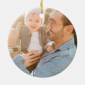 Baby's Boy First Christmas Cute Elephant セラミックオーナメント (裏面)