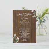 Babys Breathのテー素朴ブル結婚メニュー メニュー (スタンド正面)