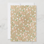 Babys Breathのテー結婚ブル番号表10 招待状 (裏面)