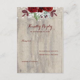 Baby's Breath and Burgundy Flowers 素朴 RSVP