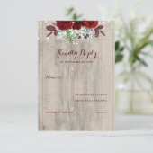 Baby's Breath and Burgundy Flowers 素朴 RSVP (スタンド正面)