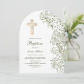 Baby's Breath Arch Baptism 招待状 (スタンド正面)