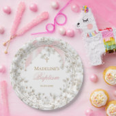 baby's breath | Baptism girl ペーパープレート (パーティー)
