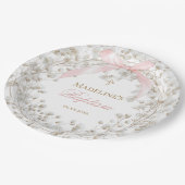 baby's breath | Baptism girl ペーパープレート (アングル)