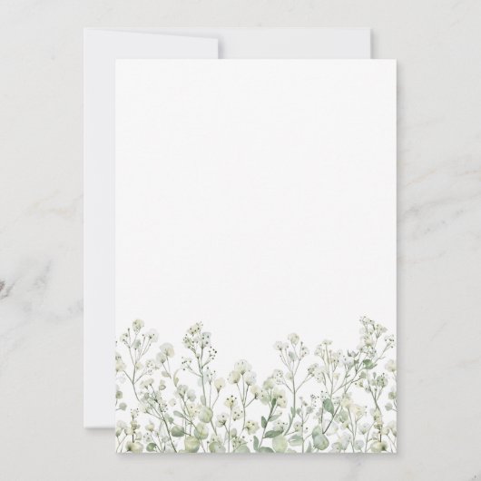 Baby's Breath Baptism Invitation 招待状 (裏面)