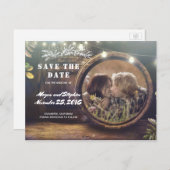 Baby's Breath Barrel写真素朴日付を保存 案内ポストカード (正面/裏面)