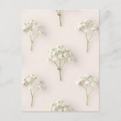 Baby's Breath Delicate Neutral Pattern ポストカード (正面)