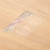 Baby's Breath First Communion アクリル招待状 (レイダウン)