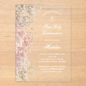 Baby's Breath First Communion アクリル招待状 (正面)