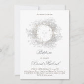 Baby's Breath flowers Baptism  招待状 (正面)