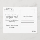 Baby's Breath Mason Jar's Photo 結婚 Thank You ポストカード (裏面)