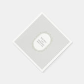 Baby's Breath Monogram Gypsophila Floral Wedding スタンダードカクテルナプキン (角)