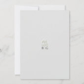Baby's Breath Monogram Gypsophila Floral Wedding セーブザデート (裏面)