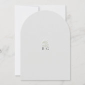 Baby's Breath Monogram Gypsophila Floral Wedding 招待状 (裏面)