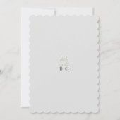 Baby's Breath Monogram Gypsophila Floral Wedding 招待状 (裏面)