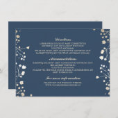 Baby's Breath Navy's 結婚詳細 – 情報 エンクロージャーカード (正面/裏面)
