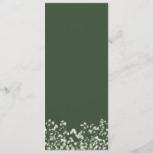 Baby's Breath on Sage Green Menu メニュー (裏面)