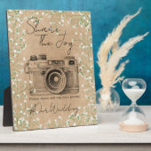 Baby's Breath Social Mediaの共有写真ハッシュタグの追加 フォトプラーク (側面)