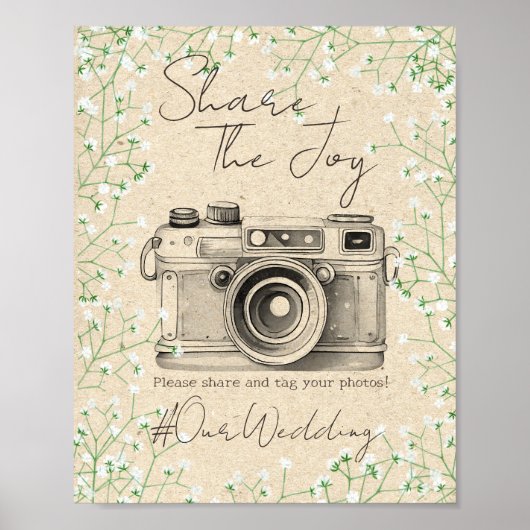 Baby's Breath Social Mediaの共有写真ハッシュタグの追加 ポスター (正面)