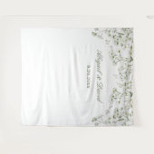 Baby's Breath Wedding Backdrop タペストリー (正面(横))