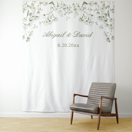 Baby's Breath Wedding Backdrop タペストリー (インサイチュ)