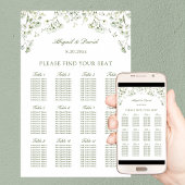 Baby's Breath Wedding Seating Chart ポスター