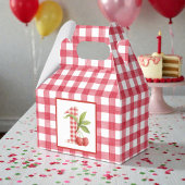 Baby's Cherry First Red Gingham Birthday フェイバーボックス