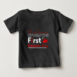 Babys first Canada day ベビーTシャツ