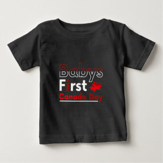 Babys first Canada day ベビーTシャツ