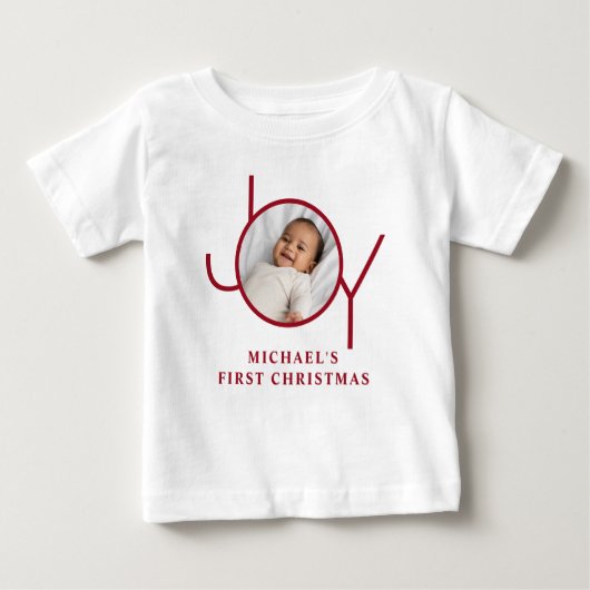 Baby's First Christmas ベビーTシャツ (正面)