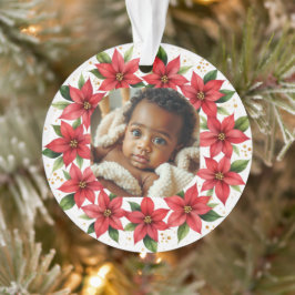 Baby's First Christmas 2025 Poinsettia Wreath  オーナメント