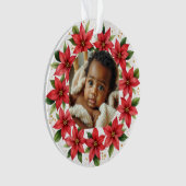 Baby's First Christmas 2025 Poinsettia Wreath  オーナメント (正面)